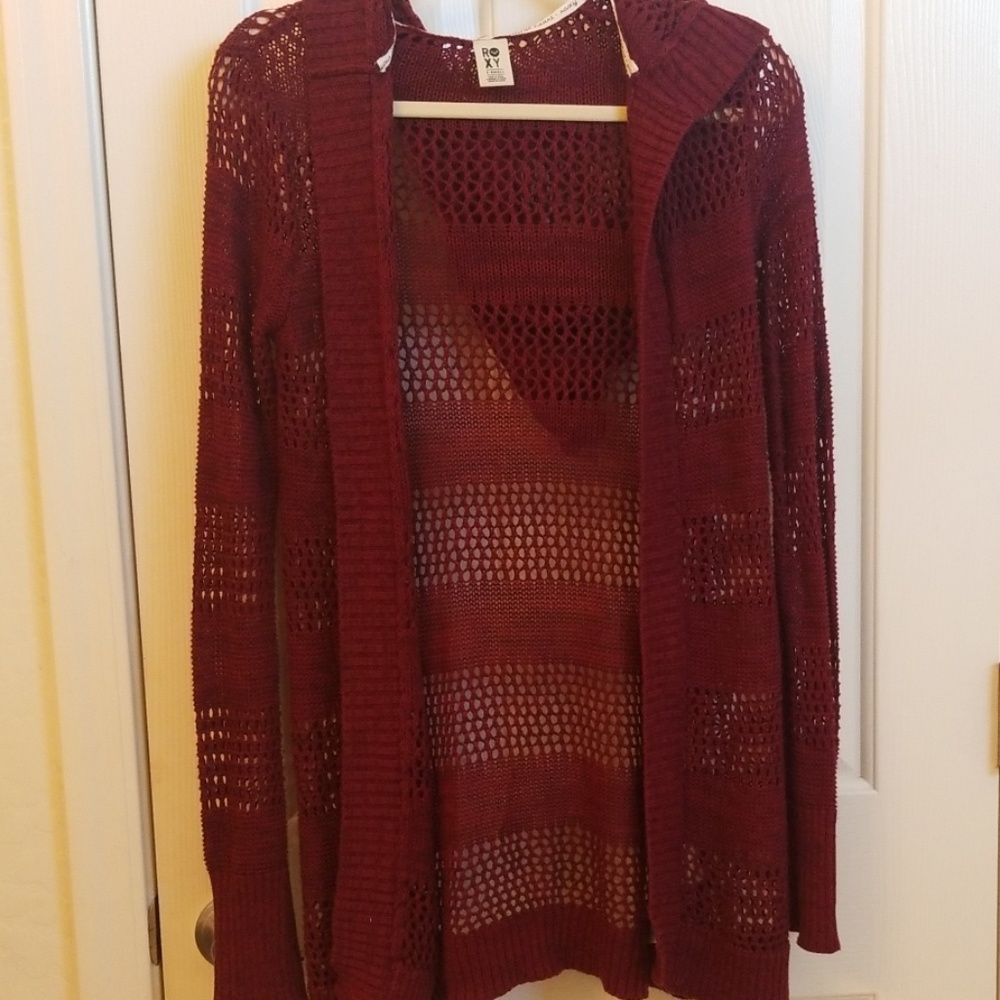 Burgundy cardigan